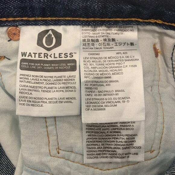 LEVI STRAUSS & CO 501 Men Button Front Dark Wash Jeans | 34x32 - Picture 7 of 7